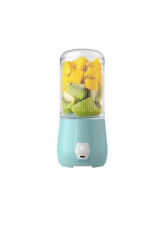 Buy Portable Blender Juicer Bottles with USB Rechargeable for Shakes Smoothies Kitchen And Gym Blue in UAE