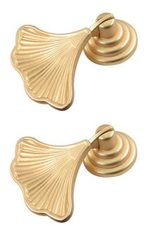 Buy Knob Handles for Furniture, Golden Drop Pendant Pull Handle Fashion Ginkgo Leaf Shape Dresser Knobs Kitchen Bathroom Cabinet Door Drawer 2 pcs in Saudi Arabia