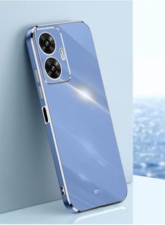 Buy AESTMO Back Case Cover for Realme C55 Back Cover | Gold Electroplating Chrome | Raised Edges | Super Soft-Touch | Bumper Back Case for Realme C55 (Golden Blue) in UAE