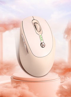 Buy Visible power rechargeable wireless silent mouse beige in Saudi Arabia