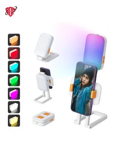 اشتري D2 Pro Mini RGB Fill Light Pocket Light with Mobile Phone Holder(White) في الامارات