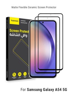 Buy 2 Pieces Premium Matte Ceramic Screen Protector For Samsung Galaxy A54 5G Black/Clear in Saudi Arabia