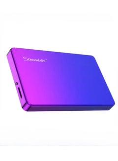 اشتري External Hard Drive, USB3.0 Ultra Slim HDD Storage Device, Portable Compact High-speed Mobile Hard Disk Compatible for Pc, Desktop, Mobiles, Laptop, Game Console, Ps4, (Gradient Blue Purple, 320GB) في السعودية