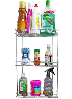 Wall Mounted 3m Sticker Bathroom Shelves Corner Shelf Shower Shelf  Toiletries Kitchen Spice Storage Rack Bathroom Accessories