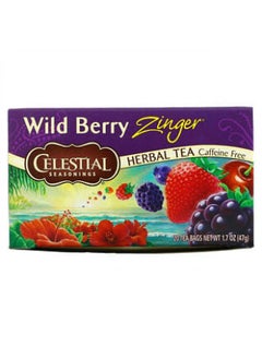 اشتري Celestial Seasonings, Herbal Tea, Caffeine Free, Wild Berry Zinger, 20 Tea Bags, 1.7 oz (47 g) في الامارات