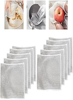 اشتري Multipurpose Wire Dishwashing Rags for Wet and Dry, Reusable Kitchen Cleaning Towels Dish Cloths, Lint Free Streak Free Washable Duster Cloth, Multifunctional Wire Cleaning Cloths for Kitchen (10) في مصر