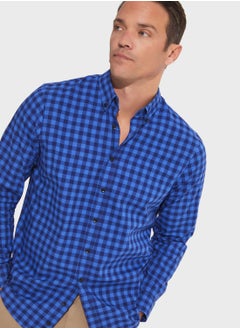 اشتري Check Deatiled  Regular Fit Shirt في الامارات