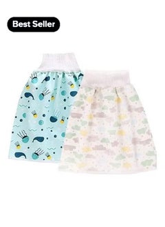 Buy 2-Piece Toddler Training Waterproof Diaper Skirt For Baby Girls - Multicolour in Saudi Arabia