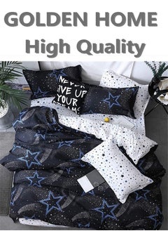 اشتري Golden Home Luxurious Single-Person Bedding Set - Includes 1 Duvet, 1 Bed Sheet, and 4 Pillowcases Soft & Comfortable في الامارات