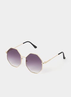 Buy Round Tinted Metal Frame Sunglasses in Saudi Arabia