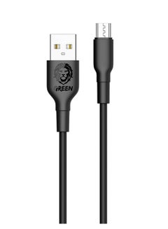 Buy Green Charging Cable PVC USB-A to Micro USB Cable 2A Data Charing Line USB Cords Fast Charger Cable Ultra-Fast Sync Charge Cable Over-Current Protection for Micro Devices Black 1.2 M in UAE
