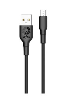 Buy Green Charging Cable PVC USB-A to Micro USB Cable 2A Data Charing Line USB Cords Fast Charger Cable Ultra-Fast Sync Charge Cable Over-Current Protection for Micro Devices Black 1.2 M in UAE