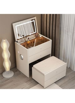 Buy Multifunctional Makeup Vanity Dressing Table with Drawers and Chair 70 CM in UAE