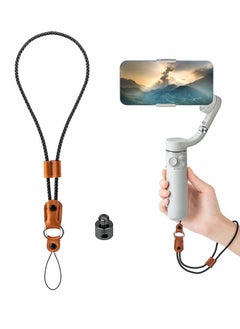 اشتري Camera Wrist Hand Strap For DJI Camera, Phone Leather Woven Lanyard Adjustable Anti Slip Drop, Accessories Compatible POCKET 2 OM4 5 SE INSTA 360 X2 MOBILE 3 ACTION في الامارات