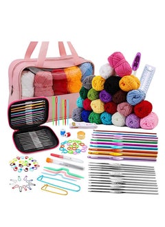 Buy 127-piece crochet set, Crochet Kits for Beginners Adults Include Yarn Ergonomic Crochet Hooks Needle Crochet Starter Kits Knitting Craft, Multicolor in Saudi Arabia