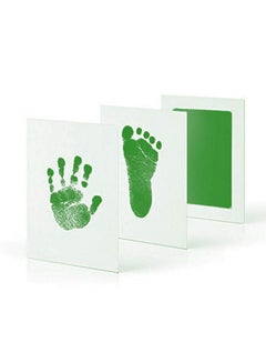 اشتري Safe Inkless Baby Handprint And Baby Footprint Ink Pad With Imprint Cards 100% Nontoxic & Mess Free Safe For Newborn Baby And Toddlers (Green 612 Months) في الامارات