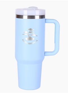 Buy 40oz Insulated Stainless Steel Tumbler with Handle, Straw & Lid - Large Travel Coffee Mug for Hot & Cold Beverages in UAE