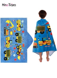 Buy Hooded Super Soft Absorbent Outdoor Pool Cover Bathrobes Beach Towels for Kids 3 to 12 Years Old in UAE