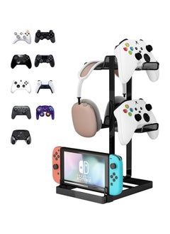 Buy Headphone Stand, Controller Holder for Desk, Earphone Stand with Aluminum Supporting , Universal Storage Organizer Headphones/Controller/Switch/iPad/Mobile Phone in UAE