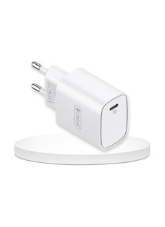 Buy Celebrat C-H1-EU Fast Charger With Type C To Lightning Charging Cable And Intelligent Identification Smart Chip Fits Various Smart Devices 20W - White in Egypt