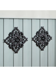 Buy Zoya 2-Piece Square Wall Panel Set 40 x 2 x 40 cm in UAE