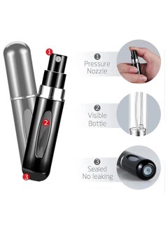 Buy Black 1pc 6ml Perfume Bottle Mini Portable Travel Refillable Perfume Atomizer Bottle For Spray Scent Pump Case Empty As Gift in Saudi Arabia