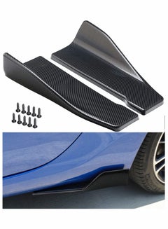 Buy Car Rear Bumper Lip Lower Corner Valance Covers Carbon Fiber Diffuser Splitter Universal Automotive Side Body Lip Spoiler Chin Skirt Protector 2pcs in UAE
