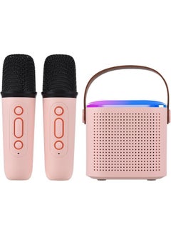 Buy MYK Microphone Mini Karaoke Machine Portable Microphone & Sound Box Set Home KTV BT Speaker with 2 Microphones in UAE