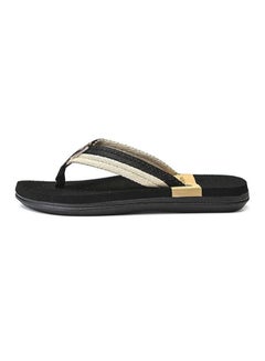 Buy Non Slip Summer Beach Slippers Black/Beige in UAE