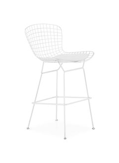 اشتري Modern Wire Bar Stool For Home And Office - White Finish - Mc-020Q-W في الامارات