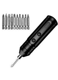 Buy Portable Cordless Electric Screwdriver - Rechargeable with Type-C, Includes 10 Magnetic Bits Set, Ideal for Home Office DIY Projects in Saudi Arabia