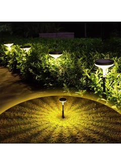 اشتري 4-Pack Solar Garden Lights Outdoor 2Mode Warm Color Changing Solar Pathway Lawn Bright Lamp for Garden Decor Landscape Lighting في الامارات