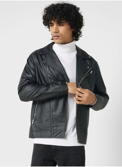 Buy Pu Biker Jacket in UAE