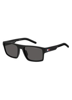 اشتري Men's Polarized Rectangular Shape  Sunglasses Th 1977/S Grey 41 - Lens Size: 41.3 Mm - Mtt Black في الامارات