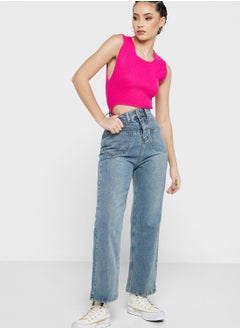 Buy Straight Fit Classic Mom Jeans in UAE