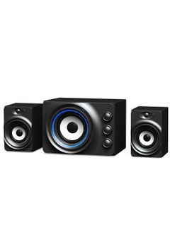 اشتري Computer Speakers Combination High-definition Stereo Deep Bass Subwoofer Spraker Seven Color Light，Insert SD card, USB drive, Bluetooth, AUX（USB powered） في السعودية