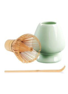 Buy Japanese Tea Set, Traditional Matcha Tool Ceremony Accessories, Blender, Spoon (3 Piece White) in UAE