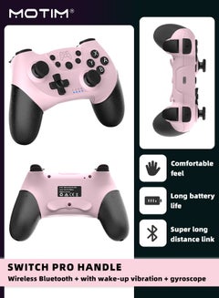 Buy Switch Controller, Wireless Switch Pro Controllers for Switch/Switch Lite/Switch OLED, Switch Remote Gamepad with Joystick,with Wake-up, Turbo and Gyro axis, Programmable Wireless Switch Controller in UAE