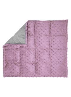 Buy Weighted Lap Blanket for Kids 3Lbs Dotted Minky Weighted Lap Pad for Kids with Sensory Processing Issues Like Autism or ADHD 56x48cm Lilac/Grey in UAE