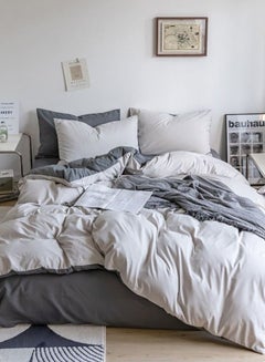 Buy Premium Korean Constructor Design with Attractive Pillow Covers, Plain Dark Grey Bed in UAE