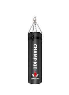 Buy Adult Heavy Filled Boxing Punching Bag , Polyurethane Leather Boxing Bag , Chain for MMA Kickboxing ,Karate, Muay Thai, Taekwondo and Home Gym Training, Black in Saudi Arabia