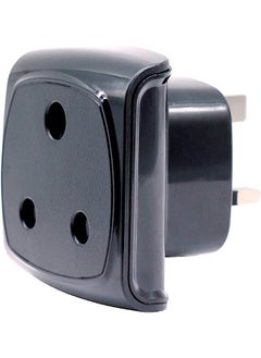 اشتري 8546 Approved South African Large Plug Type M Adapter Convert to 3-pin Type G KSA/UAE/UK Socket, Grounded, 13A Fuse with Safety Shutter (Black * 1 Piece) في السعودية