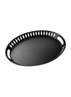 Buy Galaxy Painted Oval Pp Serving Tray Black 35x45cm in UAE