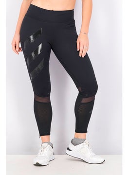 اشتري Women Graphic Print Pull On Legging, Black في الامارات