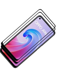 Buy 2 Pieces Antistatic ESD Dustproof Premium Quality High Definition Tempered Glass Screen Protector Designed For Oppo A96 in UAE