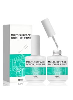 Buy 2Pcs Paint Touch Up, Multi Surface Touch Up Paint Pen, White Paint Repair, Waterproof and Quick Drying Suitable for Home Repairs, Walls, Porcelain, Cabinets, Furniture, Super Adhesion 1 Fl Oz, White in UAE