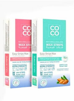 Buy Coco Wax Wax Strips For Painless Hair Removal, 2 Pieces in Egypt