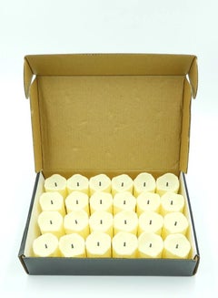 اشتري شمعة ليد تعمل بالبطارية 24 قطعة اصفر في الامارات