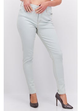 اشتري Women Supper Skinny Plain Stretchable Jeans, Off White في الامارات