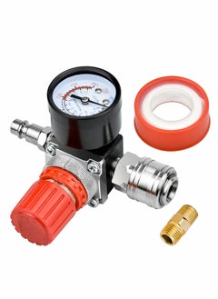 اشتري Air Filter Regulator Compressor G1/4 Air Pressure Regulator Gauge Water Trap Filter Pressure Regulator for Compressor and Air Tools (Three-Way Valve) في الامارات